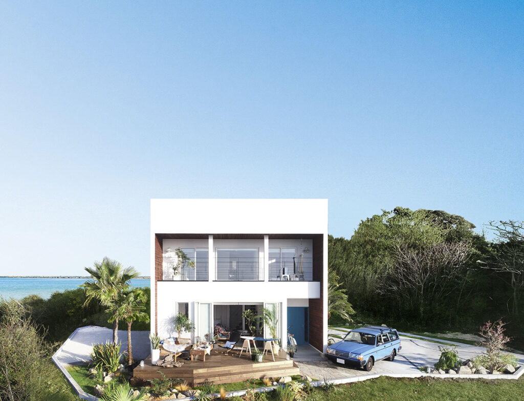 リゾートホテルのような家の外観