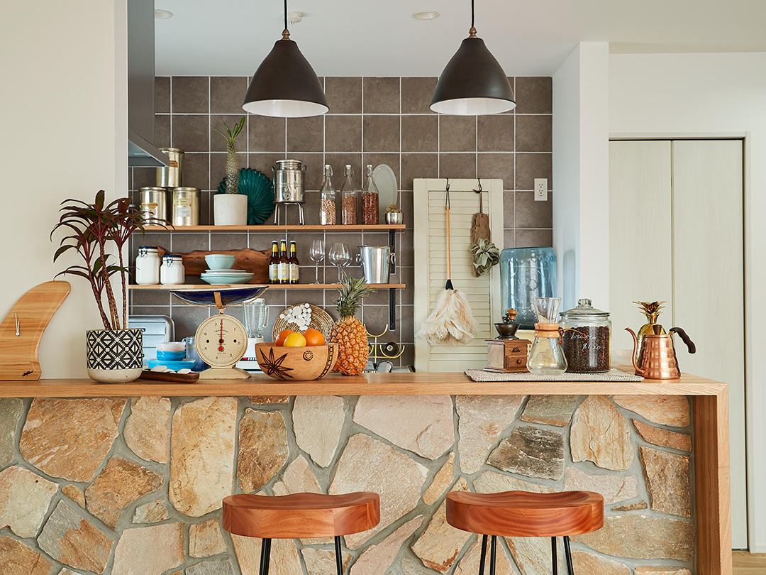 WTWスタイルを取り入れたキッチンカウンター